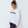 Пользовательский логотип Women Crewneck Blank Sport Crewneck Whotshirt